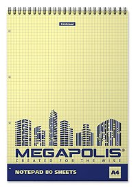 Блокнот А4 80л кл. "MEGAPOLIS Yellow Concept" на спирали, ErichKrause 
