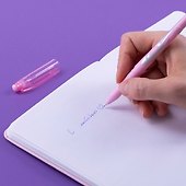 Гелевая ручка пиши-стирай синяя автоматическая 0,5 мм, Wave, Yoi - 2