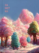 Книга для записей А6 64л кл. "Сказочное место" 7БЦ, мат.лам, выб.лак, блестки «Золото», офсет