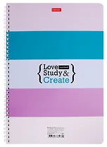 Тетрадь в клетку Hatber, "Полоски", А4, 80 листов, в ассортименте