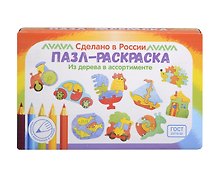 Пазл-раскраска «Петушок»
