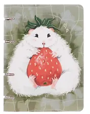 Тетрадь на кольцах в клетку "Все клубнично!", 100 листов