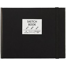 Скетчбук А6 40л "Free hand. No. 2" черный, гладкая бумага, 140г/м2, тв.обложка, резинка