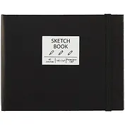 Скетчбук А6 40л "Free hand. No. 2" черный, гладкая бумага, 140г/м2, тв.обложка, резинка