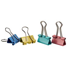 Зажимы для бумаг GoodMark, 19 мм, 12 штук, цветные