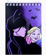 Блокнот А6 60 листов, клетка, "Вэнсдэй" гребень