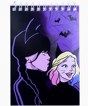 Блокнот А6 60 листов, клетка, "Вэнсдэй" гребень