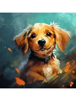 Холст с красками по номерам "Собаки. Добрая собачка", 30 х 30 см