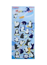 Наклейка декоративная зефирная 4 Пингвины 1 (80х150) (Наклей-ка) (упаковка)