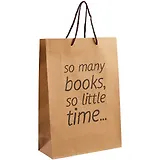 Пакет А4 "So many books..." черн.шрифт, крафт, нейтр.
