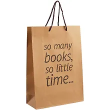 Пакет А4 "So many books..." черн.шрифт, крафт, нейтр.