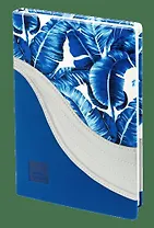 Ежедневник А5 96л "Wave" синий, иск.кожа, тв.переплет, In Folio