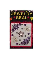 Стразы отдельные на пленке Jewelry Seal (1461-2/3) (роз.-сирен. цветы с жемчугом)