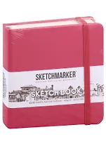 Скетчбук 12*12 80л "Sketchmarker" фуксия, нелинованн. 140г/м2, слоновая кость, тв.обл.