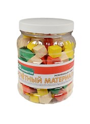 Счетный материал кубики 100шт в прозрачном блест.пласт. (БОПП) конт. (Д250а) (Анданте) (3+)
