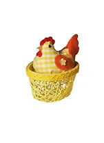 Корзинка декоративная с крышкой Курочка (10см) (759-010) (Авангард)