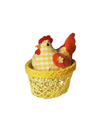 Корзинка декоративная с крышкой Курочка (10см) (759-010) (Авангард)
