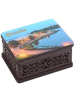 ГС Шкатулка малая с заливкой смола  Ярославль Достопримечательности города вид 3 (хдф, полимерная смола)(95х65х52)