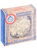 Елочный шар НГ медальон Планеты (черный) (8,5х8) - 0