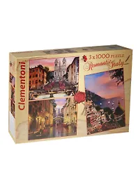 Пазл Набор 3х1000К 08005 Clementoni Спецкол. Романтическая Италия (67,7х47,7см) (коробка)