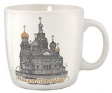 Кружка фарф.мал."СПб.Мосты-Исаакий" ч/б рисунок