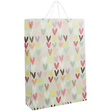 Пакет А3 45*32*10 "Разноцветные сердца.Basic" нейтр., бум.мат.ламинат