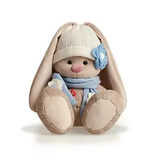 Мягкая игрушка Зайка Ми в голубом шарфике (22 см) (SidM-0150)
