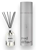 Диффузор ароматический Sonia (Кожа,Табак,Мускус,Черный перец,Черный чай,Амбра,Сандал,Кедр,Пачули) (110мл) (flame-RD011-110)