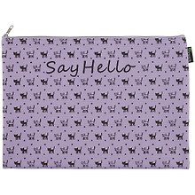 Папка для тетрадей «Say hello» А4, ткань, на молнии, Black Ant