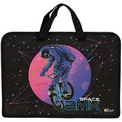 Папка для тетрадей «Космонавт BMX» А4, пластик, на молнии, Оникс