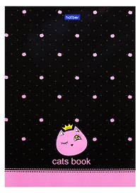 Блокнот «CATs» Hatber А5, 50 листов в точку, склейка, в ассортименте