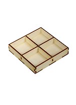 Коробочка для мелочей (2150431) (10х10х2см) (игрушка из дерева) (упаковка)