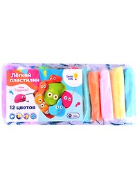 Набор для детской лепки ТМ GENIO KIDS-ART Легкий пластилин 12 цветов (TA1710) (120г.)