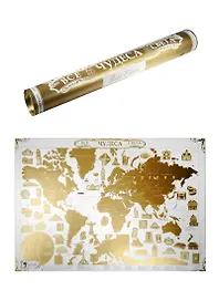 Скретч-карта мира Все чудеса света. Gold Edition  в картонном тубусе