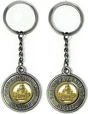 Сувенир АКМ, Брелок-канат, "Исаакиевский собор ,металл, вставка, фигурная,   цвет античное олово