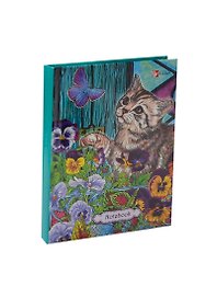 Записная книжка А6 64л кл. "Живая планета. Котенок в цветах" 7БЦ, глянц.ламинация, Listoff