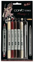 Набор маркеров Copic Ciao "Манга 5", 5 цветов + мультилинер 0.3 мм 