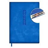 Ежедневник дат. 2026г. А6+ 176л "Тиволи глосс" синий, кожзам, тв.переплет, блинт.тиснение, офсет, справ.мат-лы, вырубка, закругл.углы, 2 ляссе, инд.уп