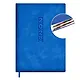 Ежедневник дат. 2026г. А6+ 176л "Тиволи глосс" синий, кожзам, тв.переплет, блинт.тиснение, офсет, справ.мат-лы, вырубка, закругл.углы, 2 ляссе, инд.уп