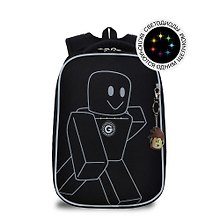 Рюкзак "Игра" 2отд., 37*26*17см, 2 кармана, черн. GRIZZLY