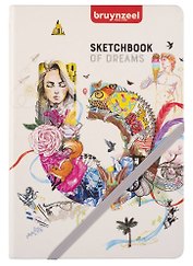 Скетчбук А5 80л тв.обл., ляссе, резинка