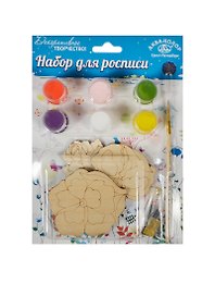 Набор для росписи Цветы (магниты) (3шт) (К3117) (3 заготовки+3 магнита+6 красок -24мл+кисть) (блистер)