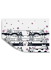 Клеенка для уроков труда "Коты", 50 х 70 см