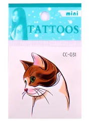 Тату Веселые котики,9,5*6,5 (микс)(орр)