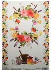 Декупажная карта Мед из разнотравья 21*30см