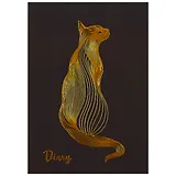 Ежедневник недат. А5 80л "Золотой кот" 7БЦ, лам.софт-тач, тисн.фольгой, офсет