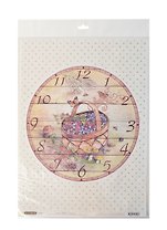Рисовая бумага для декупажа Craft Premier Часы Корзинка (28,2х38,4см) (25 г/м)