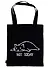 Сумка-шоппер Not today (кот) черная, текстиль 40см.*32см. - 0