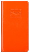 Записная книжка А6- 96л кл. "Style" оранжевая, ПВХ., мягк.переплет, двойное ляссе, IN FOLIO