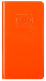 Записная книжка А6- 96л кл. "Style" оранжевая, ПВХ., мягк.переплет, двойное ляссе, IN FOLIO